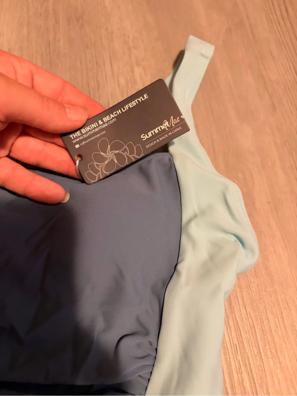 Girls' Light Blue & Slate One-Piece Swim Suit